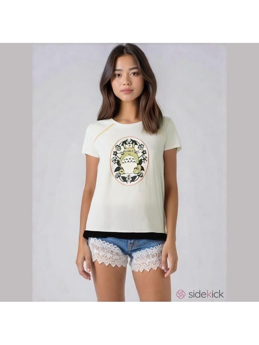 Studio Ghibli My Neighbor Totoro Pink Bow T-Shirt (Med)